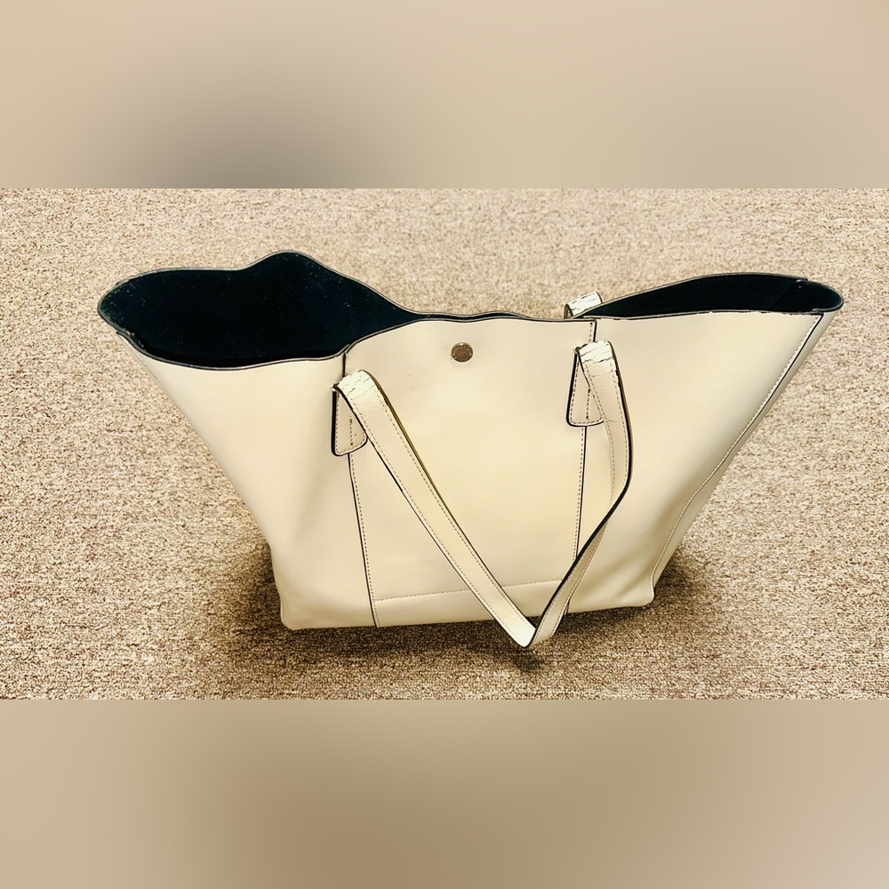 Emma & Sophia White Leather Tote